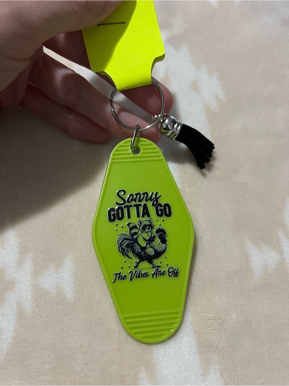 Gotta Go The Vibes Are Off Keychain ✌️